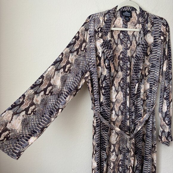 Angie Boho Reptile Print Longline Cardigan Jacket Duster - Picture 8 of 13